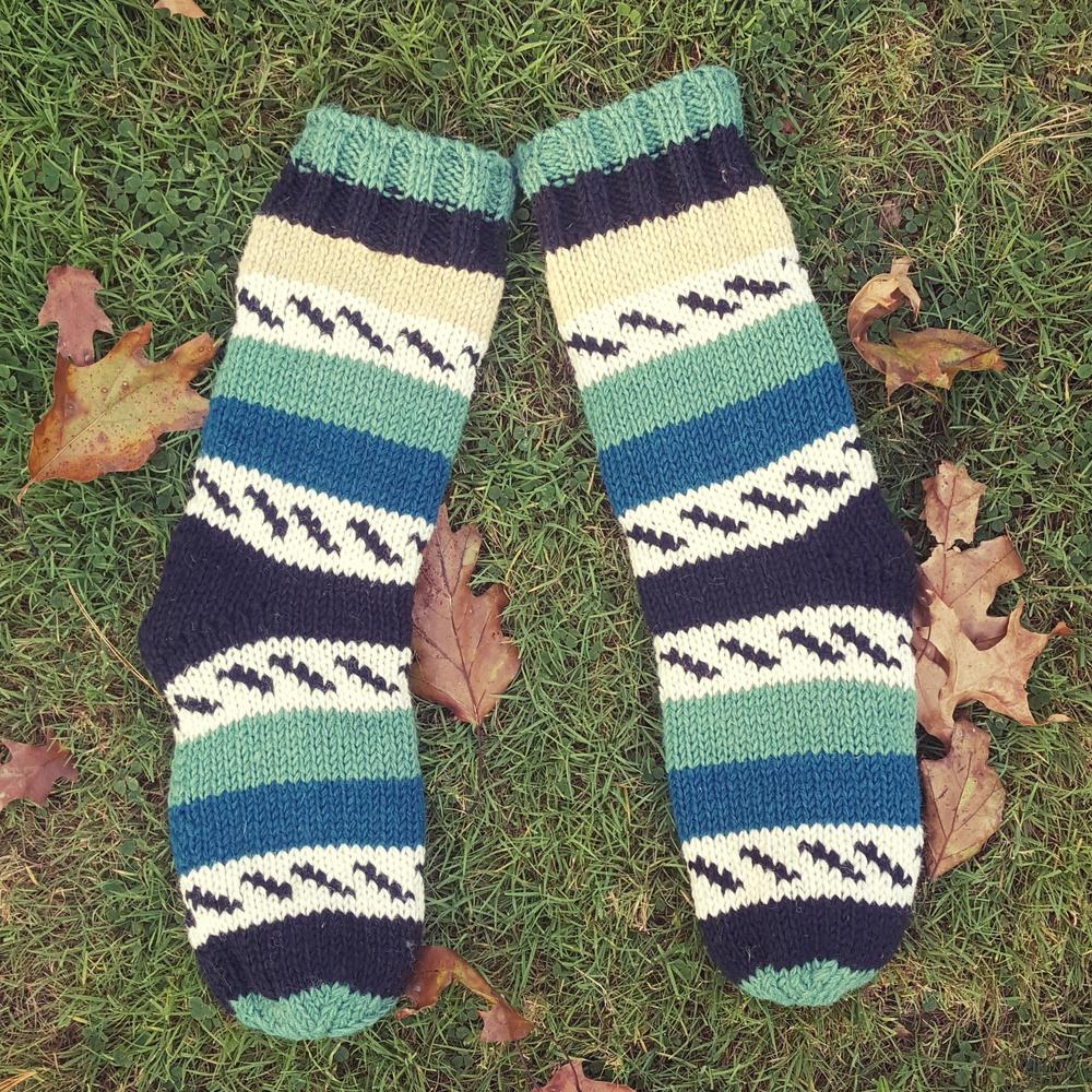 Fleece Lined Wool Socks-Footwear-in2ition mercantile