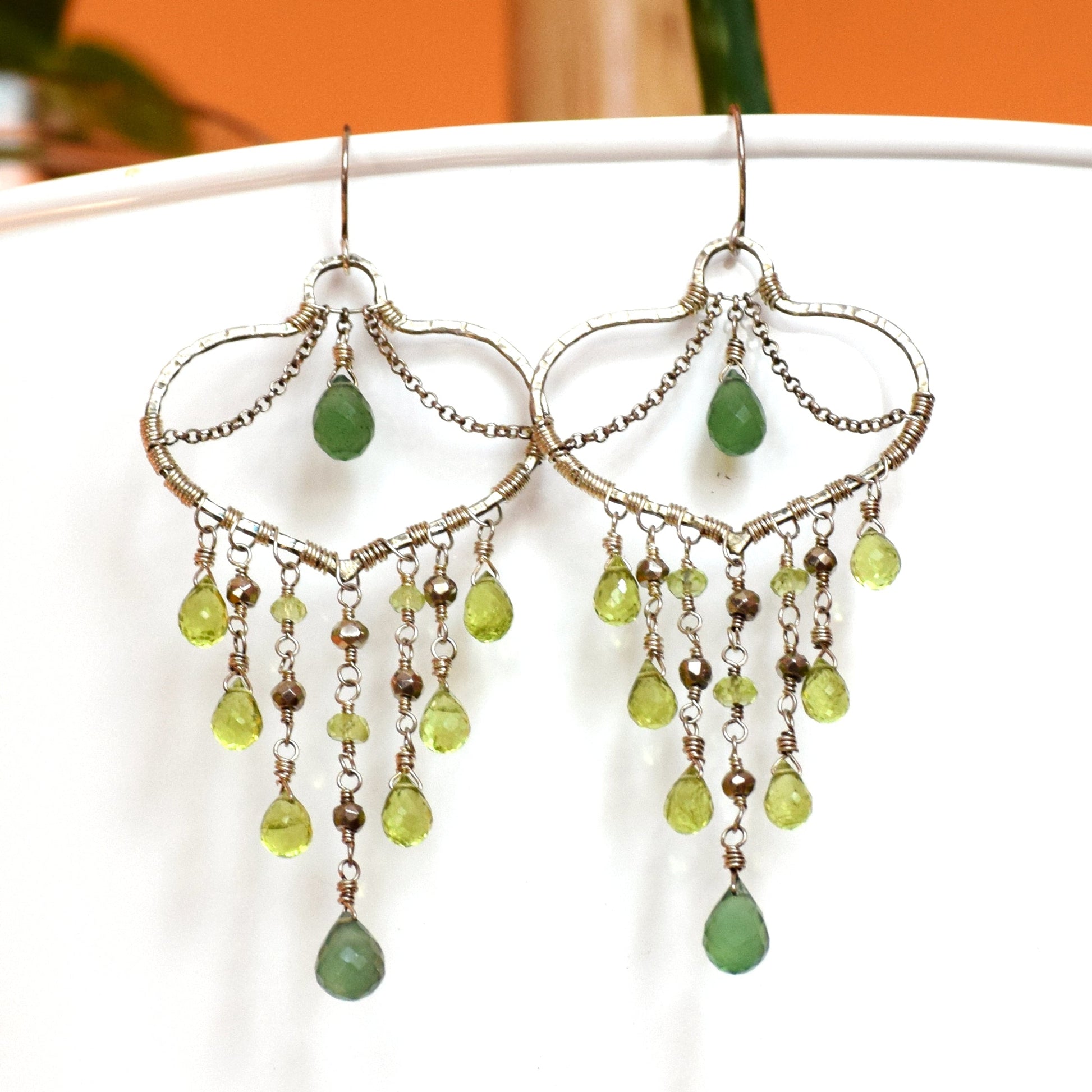 Peridot Chandelier Earrings-Jewelry-in2ition mercantile